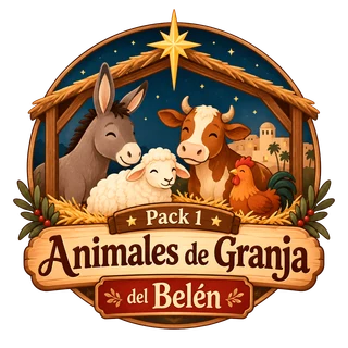 Animales de Granja del Belén — Pack 1