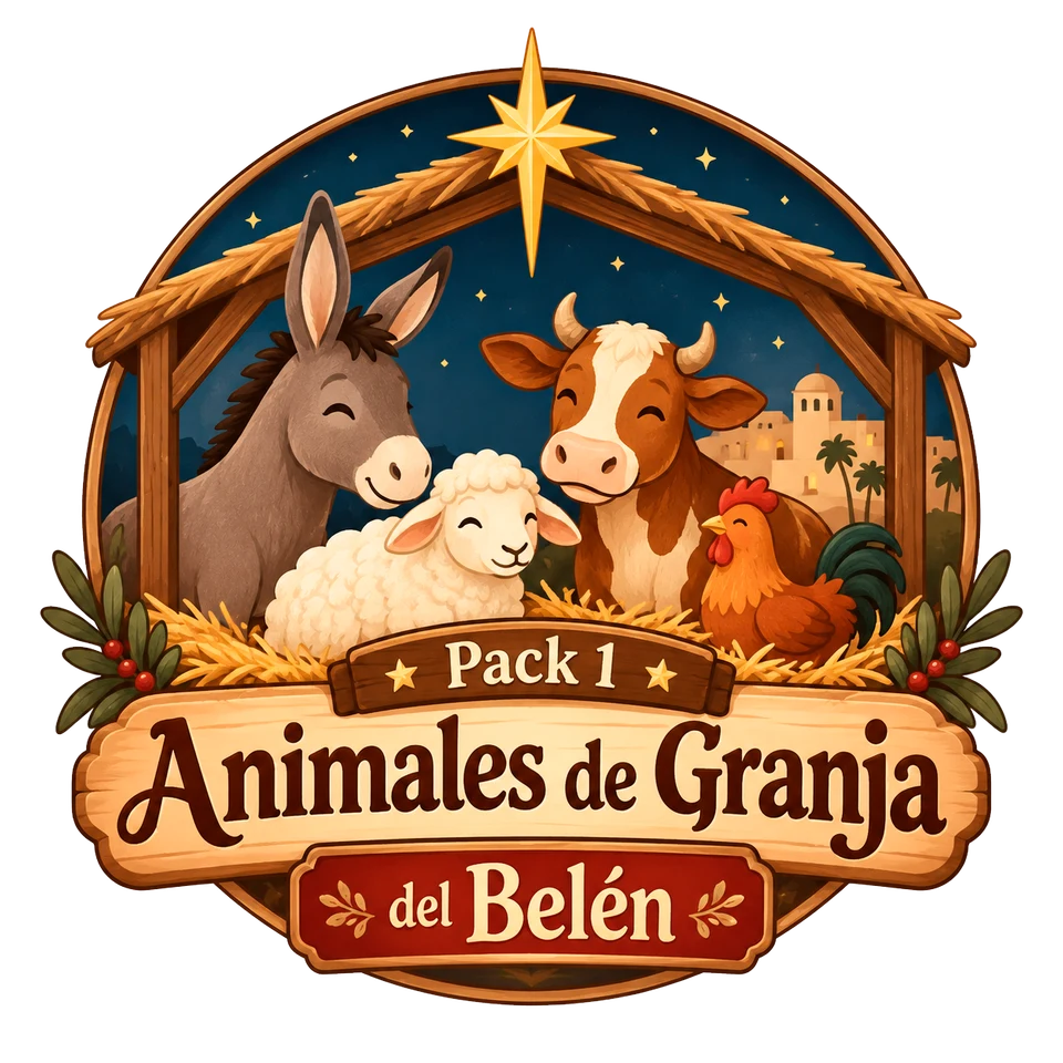 Animales de Granja del Belén — Pack 1
